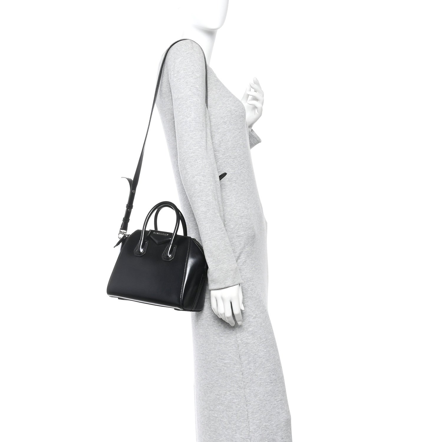 Givenchy Shiny Lord Calfskin Mini Antigona Black 2 of 10