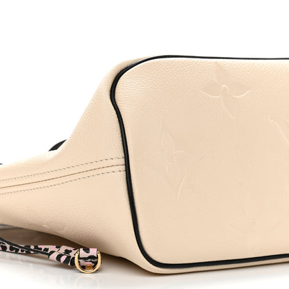 Louis Vuitton Empreinte Monogram Giant Wild At Heart Neverfull MM Creme 7 of 9