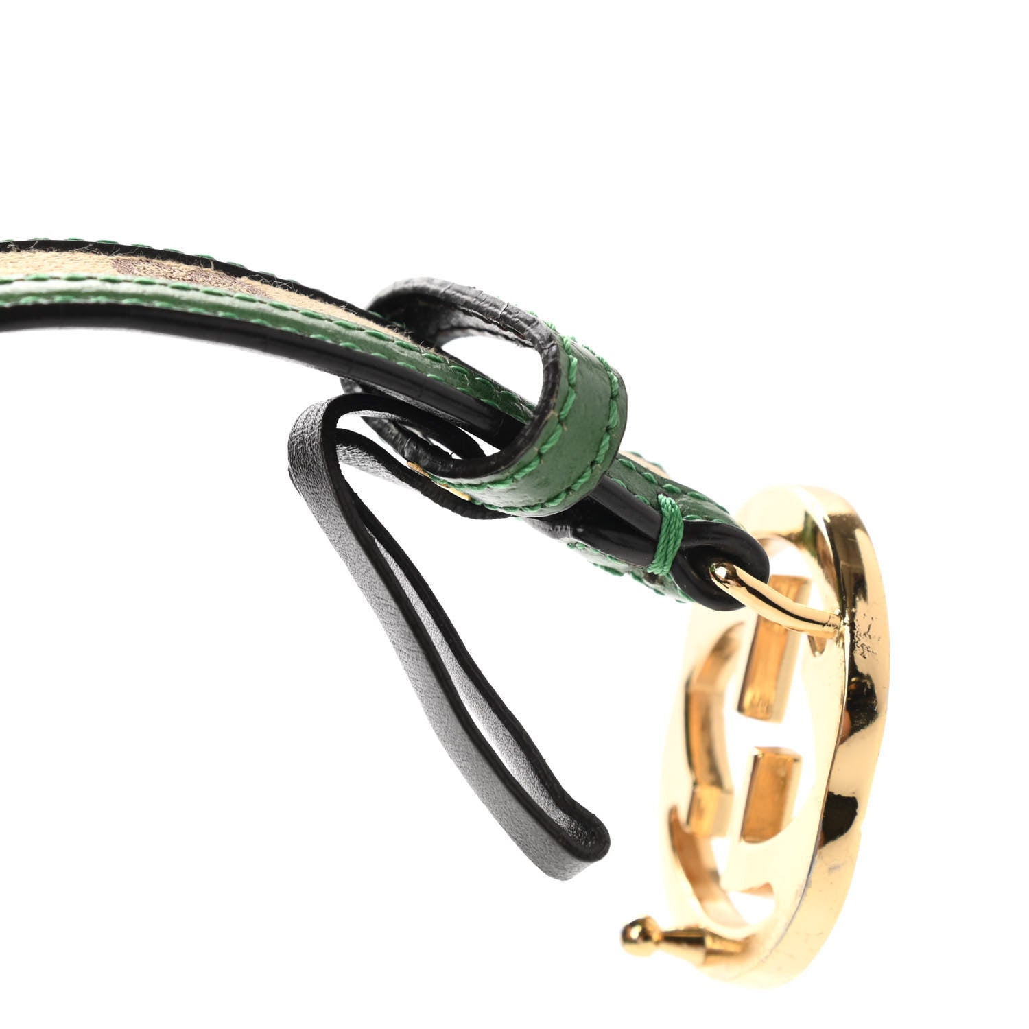 Gucci Monogram Interlocking G Belt 80 32 Green 10 of 11