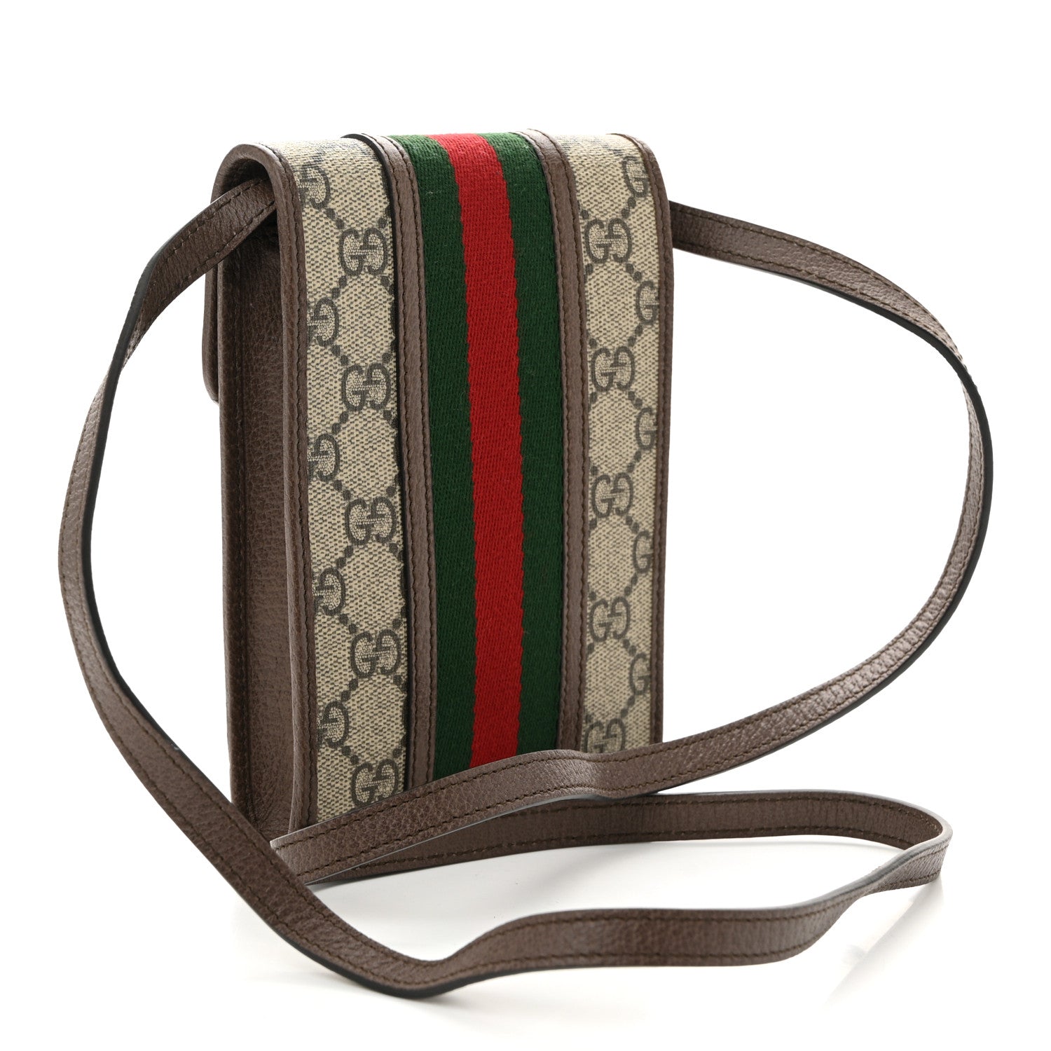 Gucci GG Supreme Monogram Web Mini Ophidia Crossbody Bag Beige New Acero 3 of 10