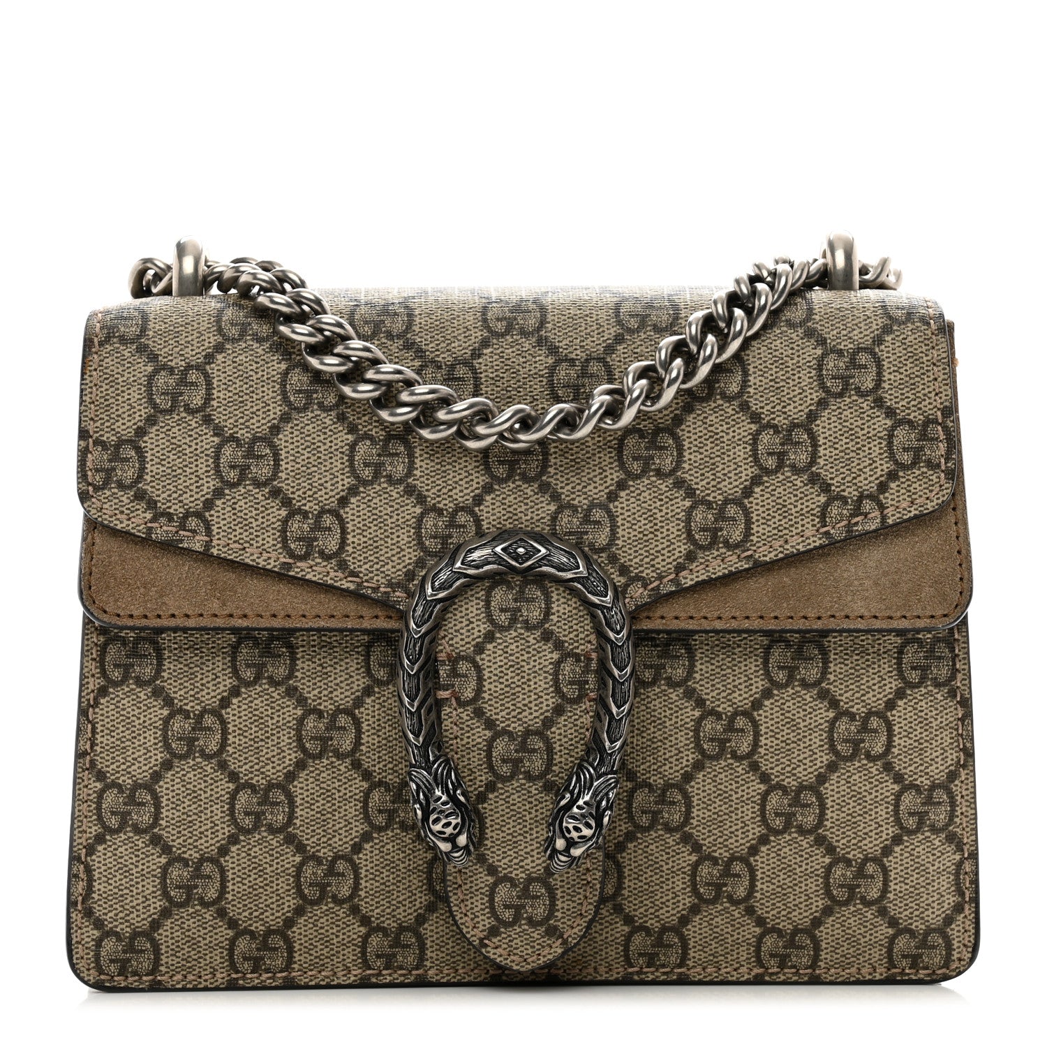 Gucci GG Supreme Monogram Mini Dionysus Shoulder Bag Taupe 1 of 14