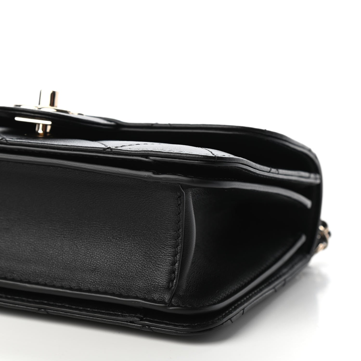 Chanel Calfskin Quilted Small Top Handle Flap Black 9 of 10
