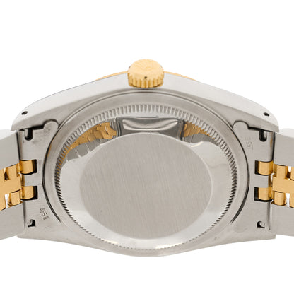 Rolex Stainless Steel 18K Yellow Gold 36mm Oyster Perpetual Datejust Watch Champagne 16233 4 of 4