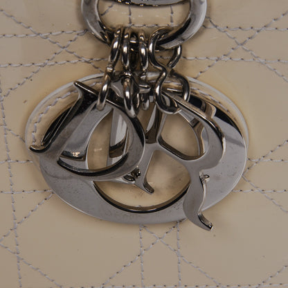 Christian Dior Patent Cannage Medium Lady Dior Beige 9 of 12