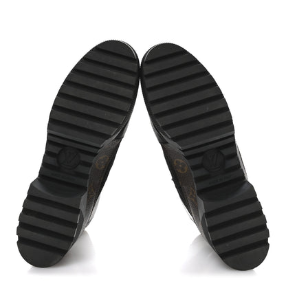 Louis Vuitton Suede Calfskin Monogram Laureate Platform Desert Boots 40.5 Black 6 of 9