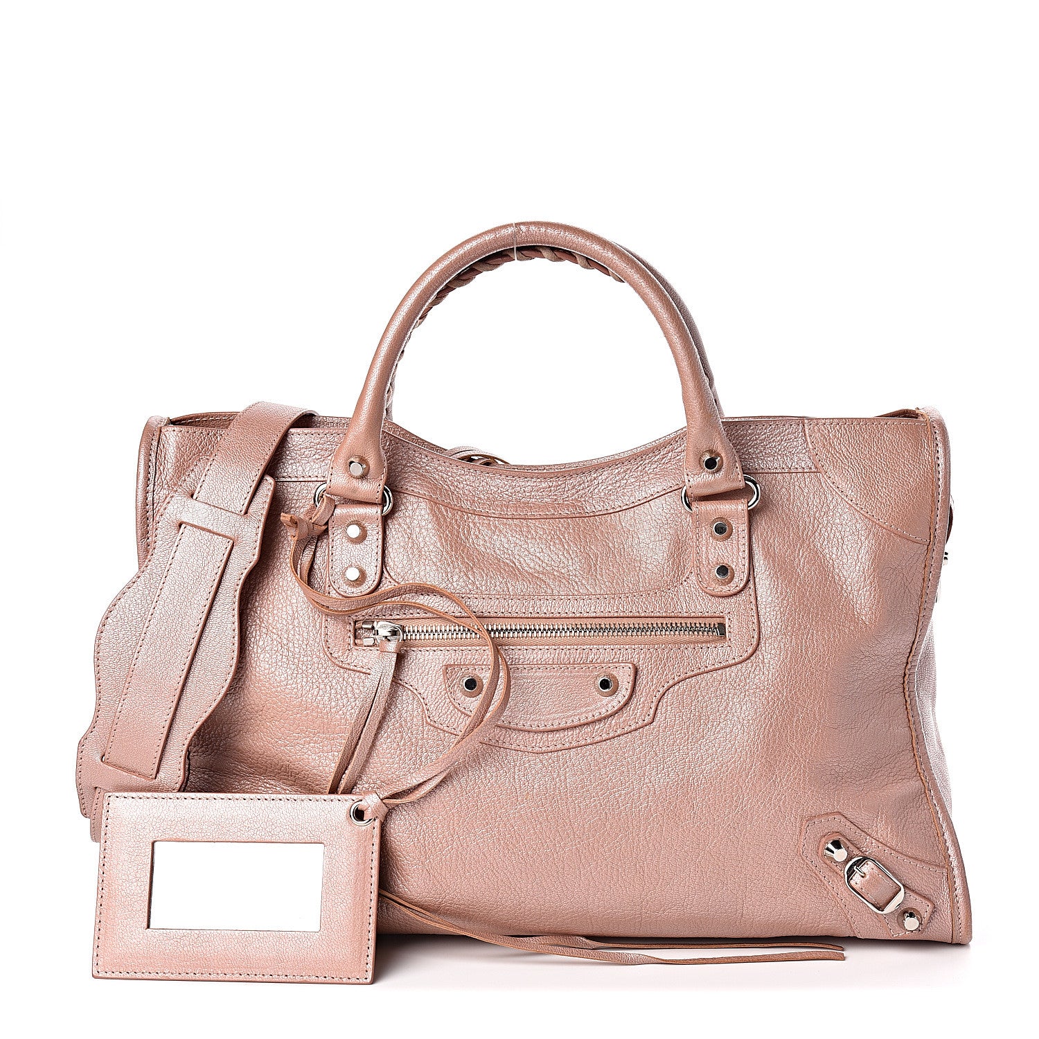 Balenciaga Pearlescent Goatskin Classic Palladium Hardware City Rose Rose Light 1 of 11