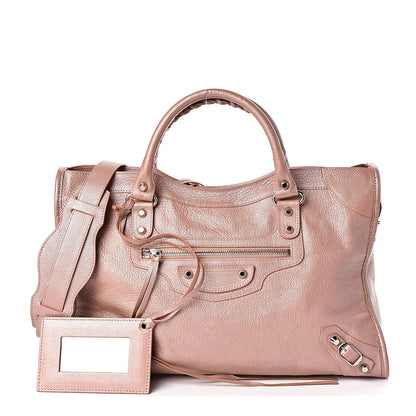 Balenciaga Pearlescent Goatskin Classic Palladium Hardware City Rose Rose Light 1 of 11