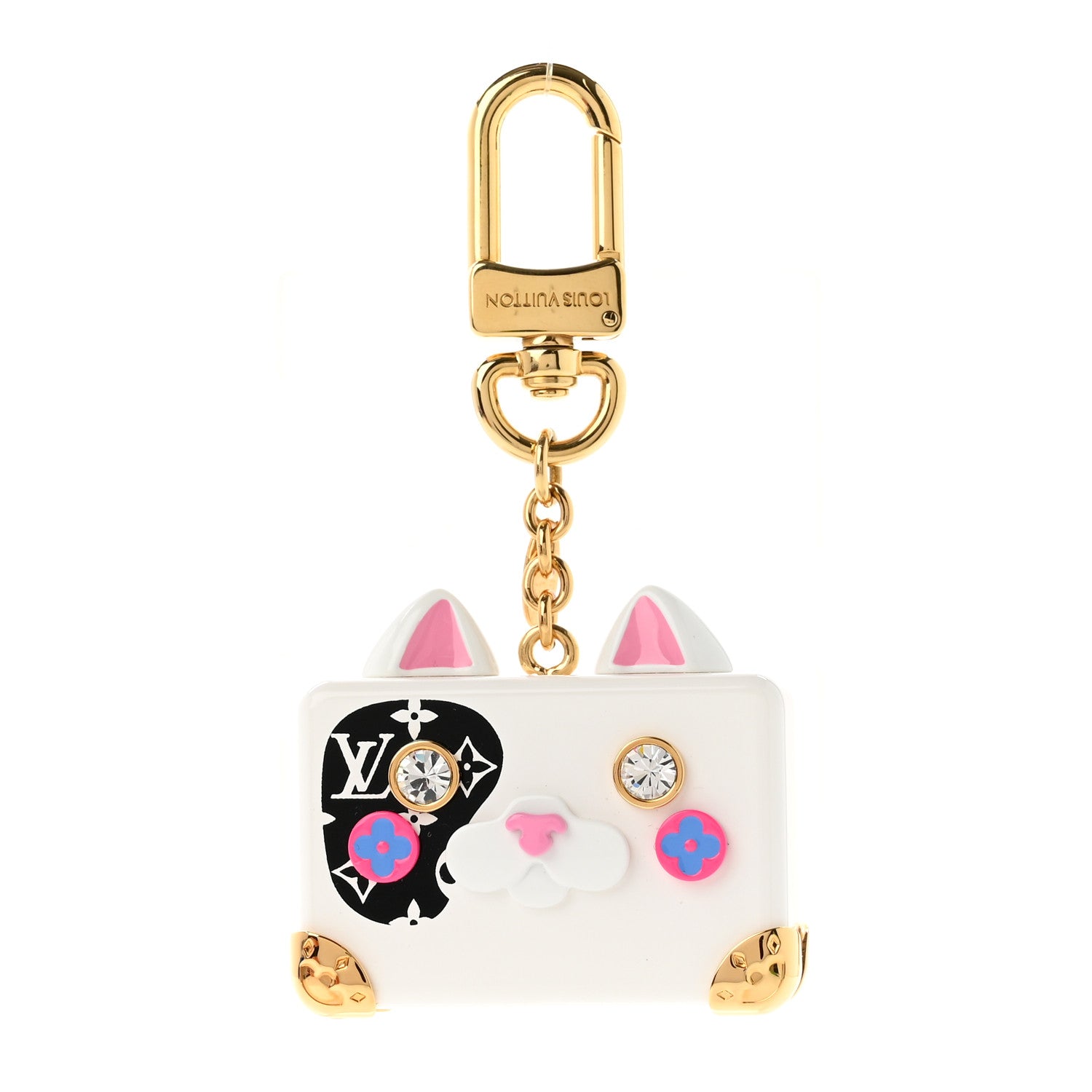 Louis Vuitton Resin Crystal Catrunk Bag Charm Keyring 1 of 3