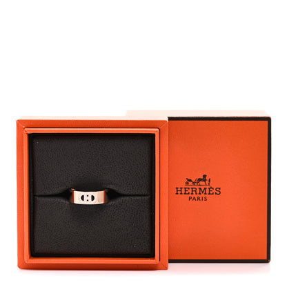 Hermes 18K Rose Gold Diamond PM H D'Ancre Ring 50 5.25 5 of 5