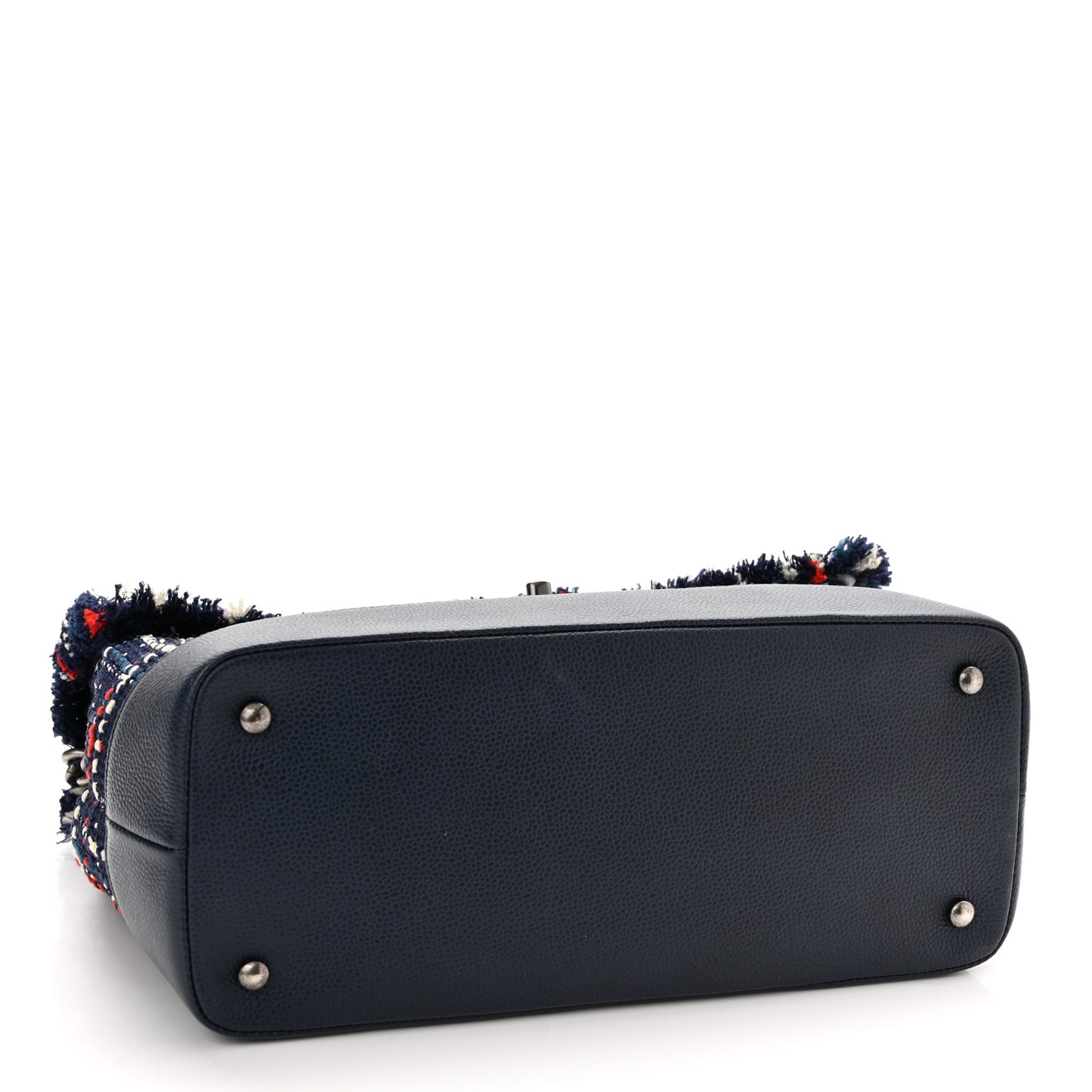 Tweed Trip Top Handle Flap Navy