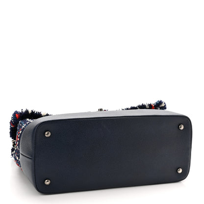 Chanel Tweed Trip Top Handle Flap Navy 3 of 10