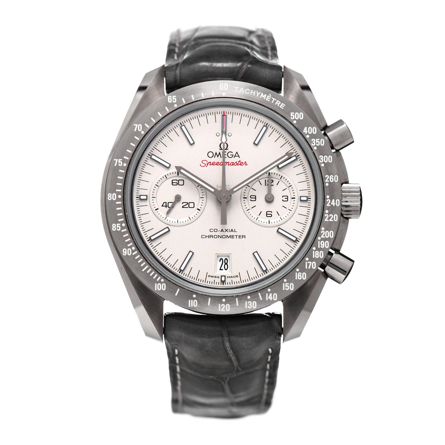 Ceramic Alligator 44mm Speedmaster Chronograph Co-Axial Automatic Watch 311.93.44.51.99.001
