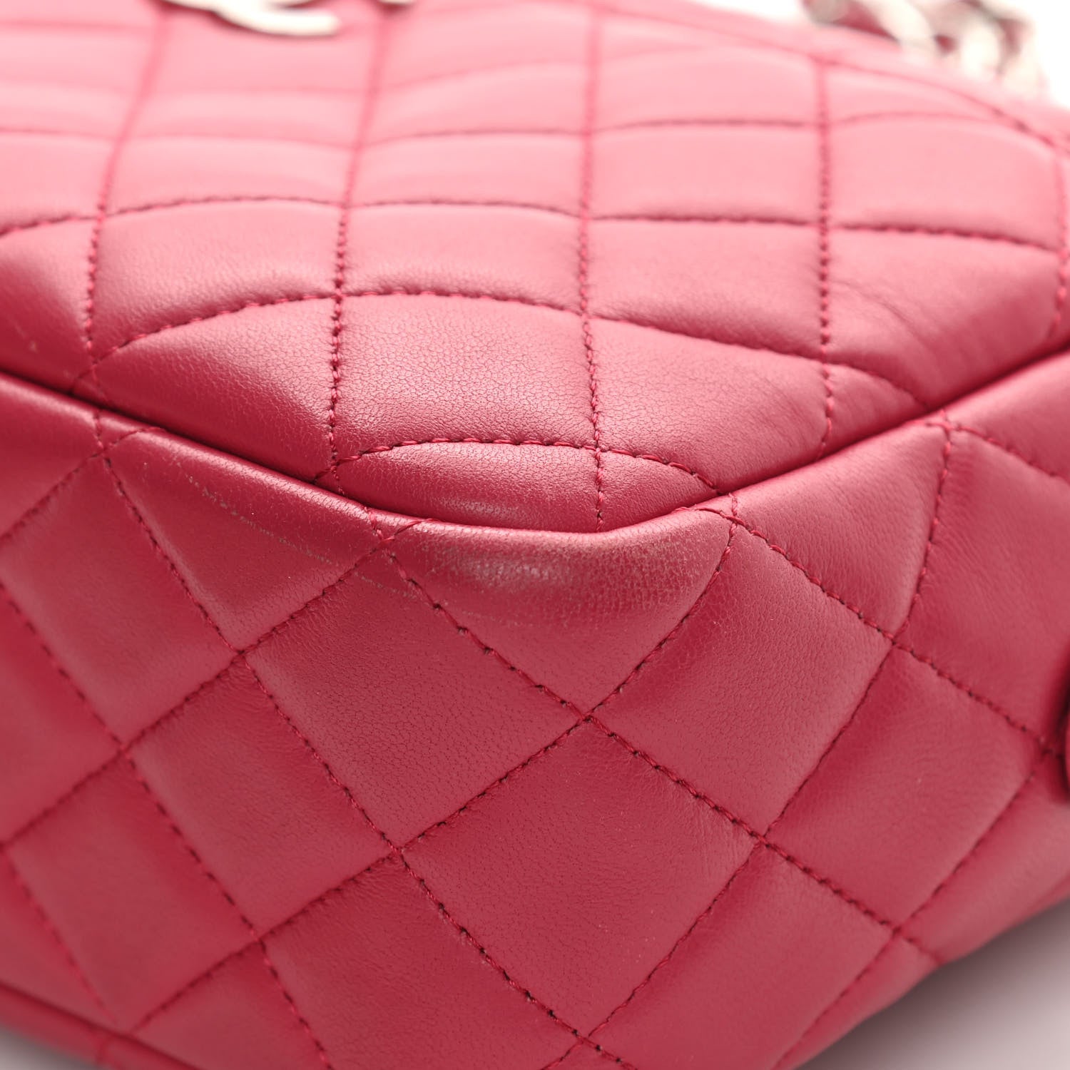 Chanel Lambskin Quilted Camera Case Pink 10 of 16