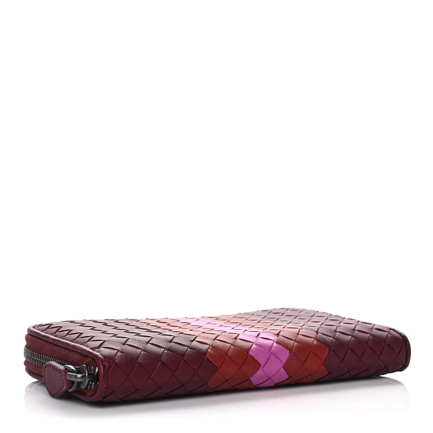 Bottega Veneta Nappa Intrecciato Zip Around Wallet Opera Pink 4 of 12