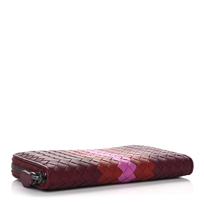 Bottega Veneta Nappa Intrecciato Zip Around Wallet Opera Pink 4 of 12