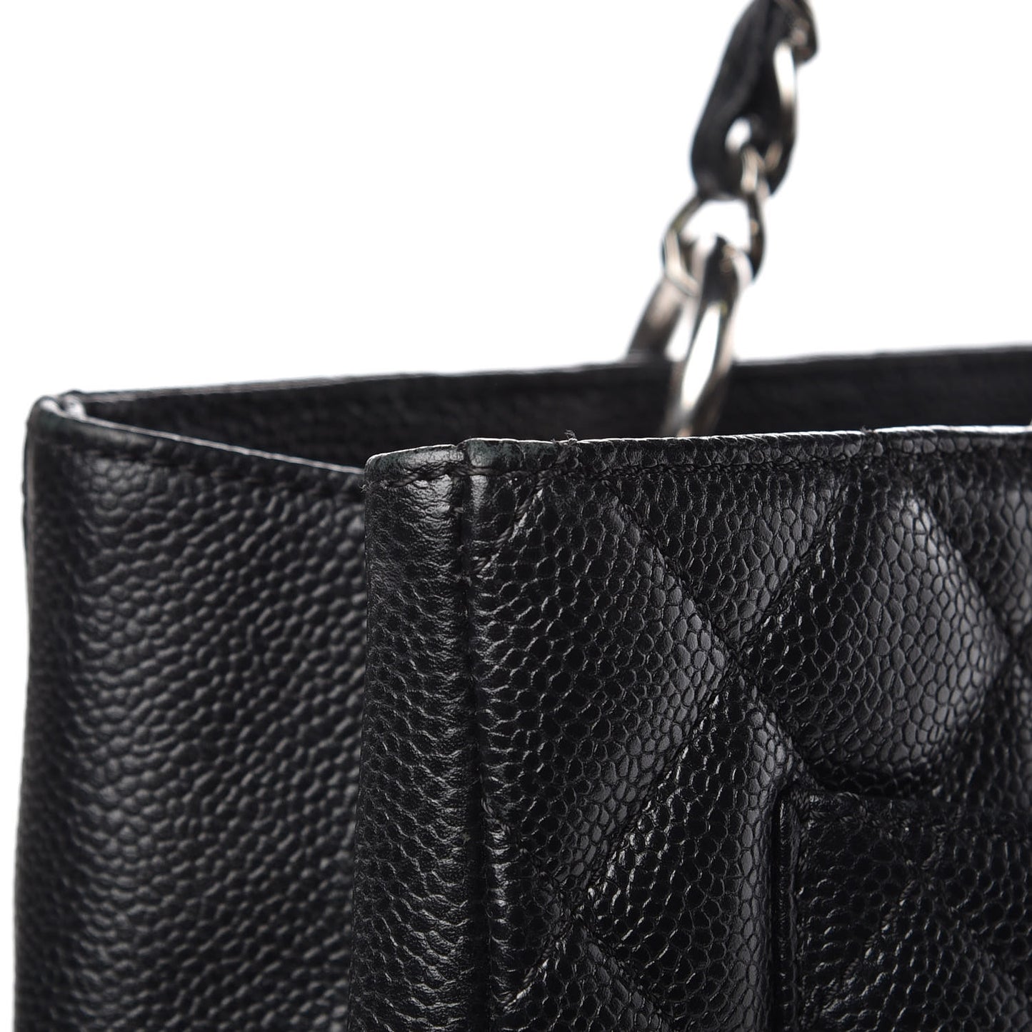 Caviar Quilted Grand Shopping Tote GST Black
