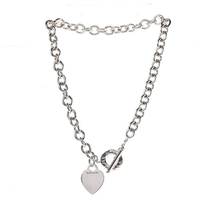 Tiffany Sterling Silver Heart Tag Toggle Necklace 3 of 6