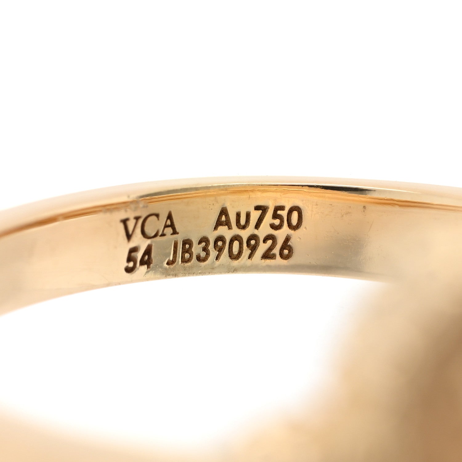 Van Cleef & Arpels 18K Yellow Gold Diamond Vintage Alhambra Ring 4 of 5