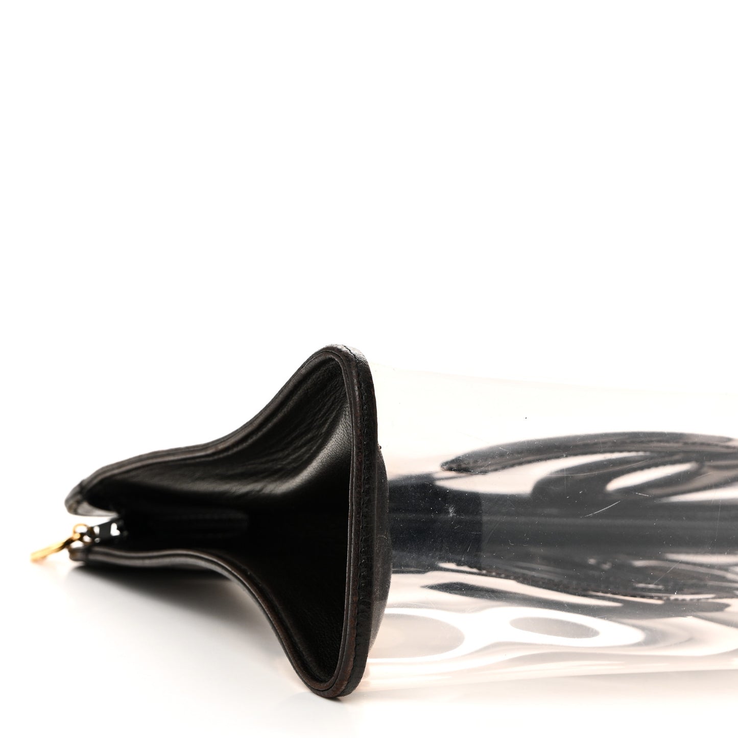 Vinyl CC Logo Cosmetic Pouch Black