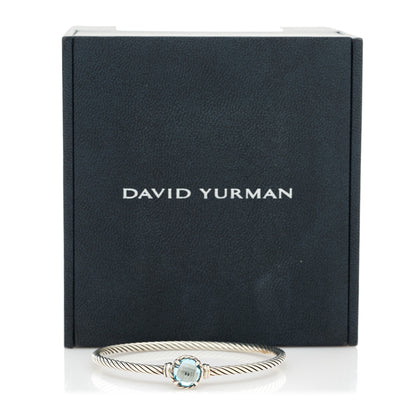David Yurman Sterling Silver Blue Topaz 3mm Chatelaine Bracelet 4 of 4