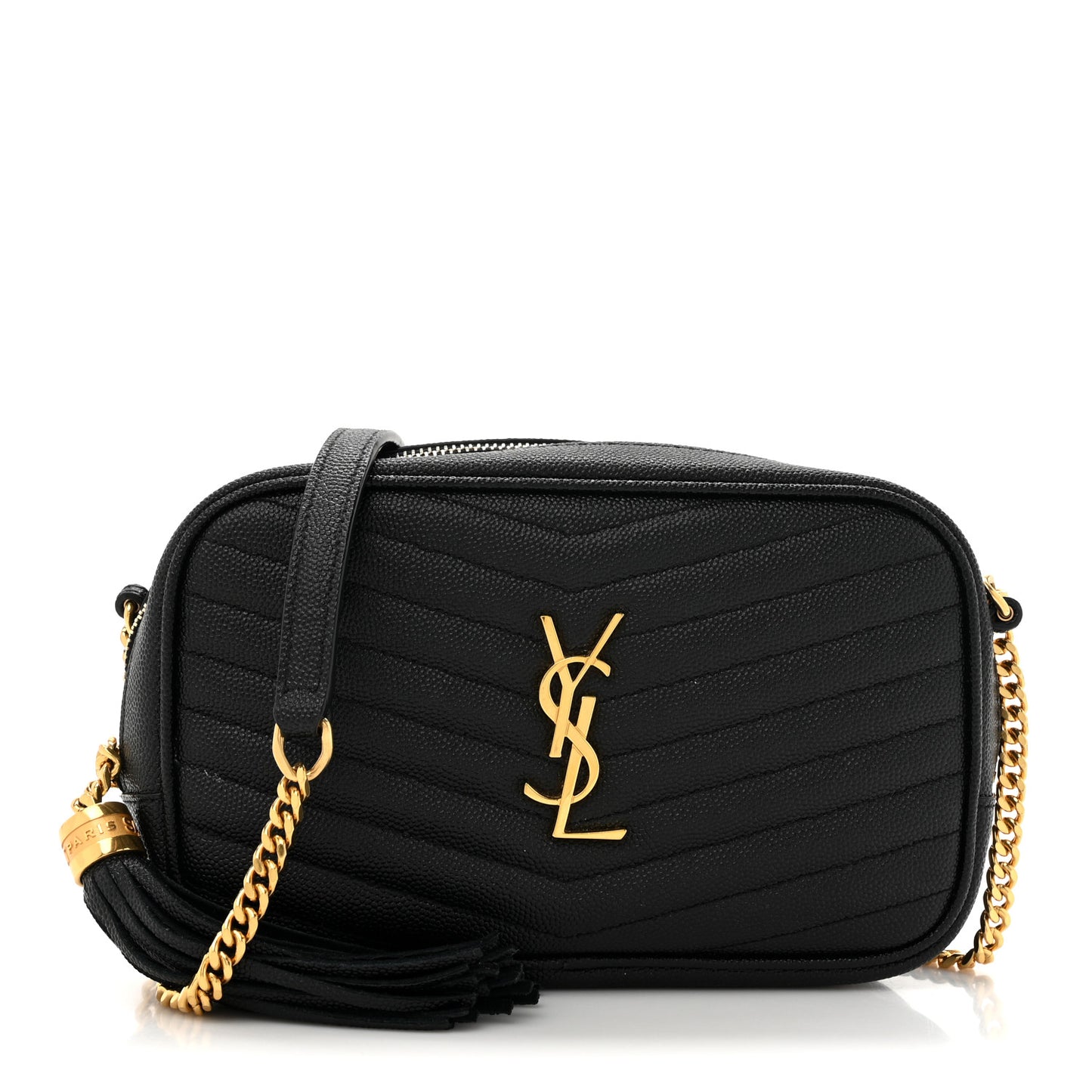 Grain De Poudre Matelasse Monogram Mini Lou Camera Bag Black