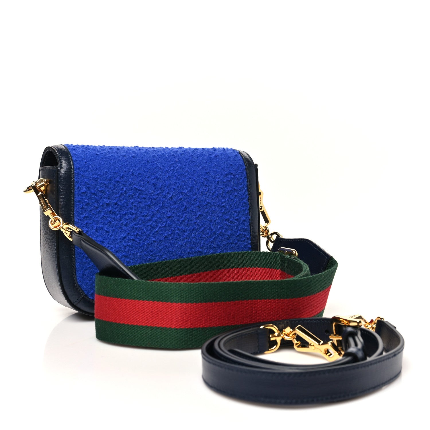 Gucci Casy Wool Azalea Calfskin Mini Horsebit 1955 Shoulder Bag