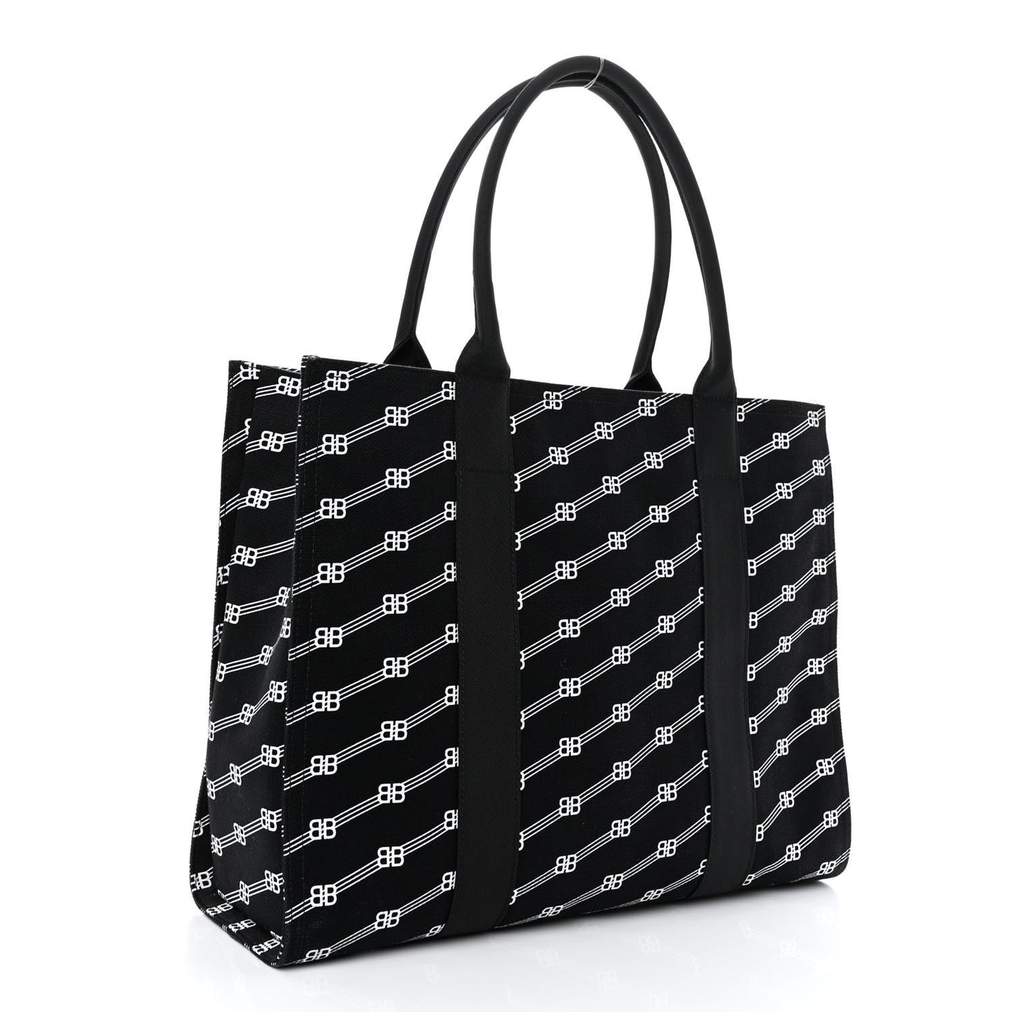 Canvas BB Monogram Tote Black