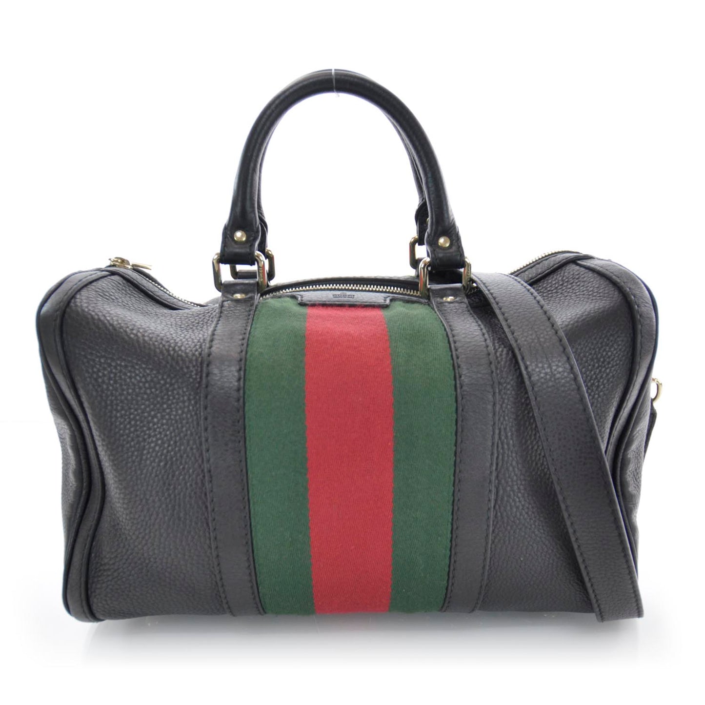 Leather Vintage Web Boston Black