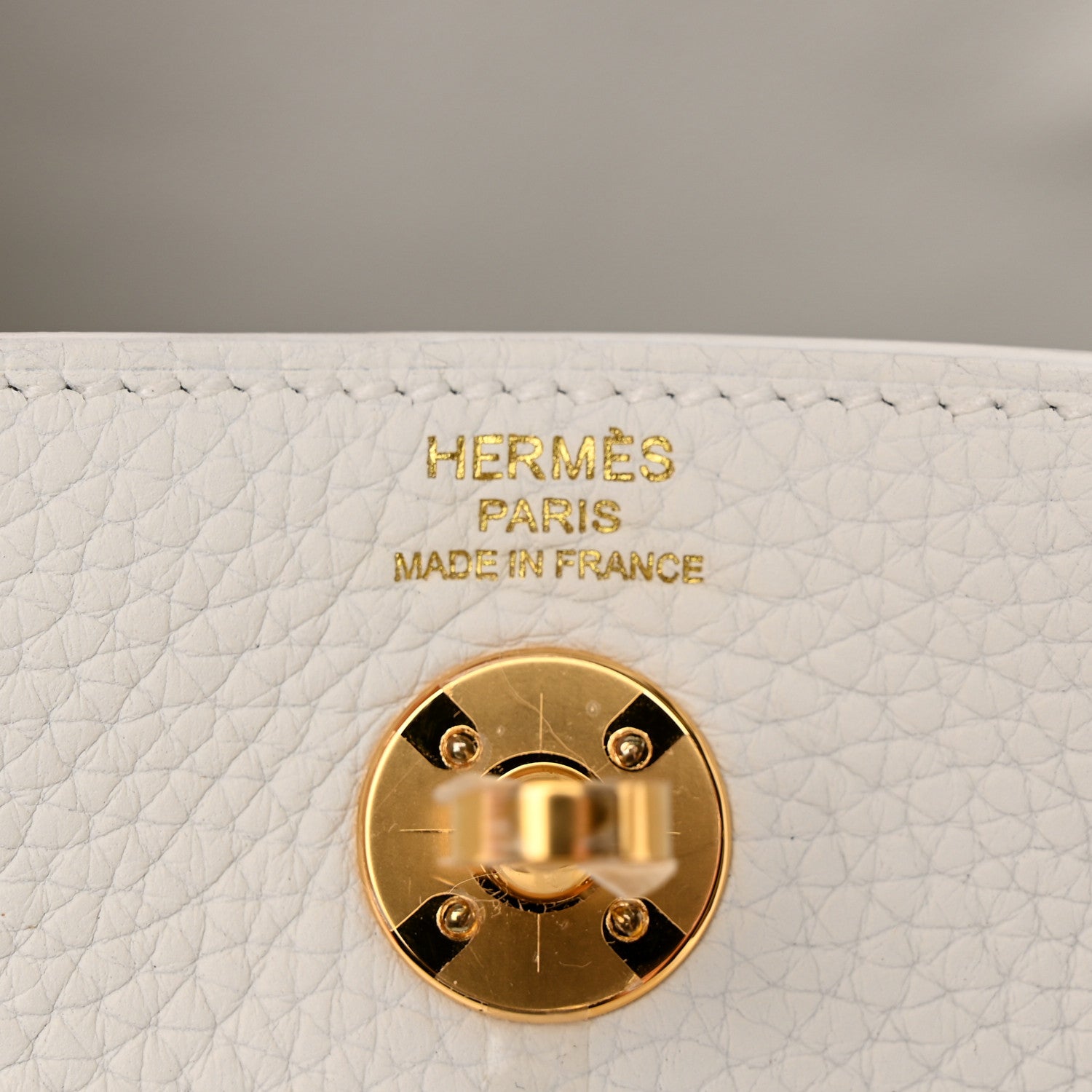 Hermes Taurillon Clemence Mini Lindy 20 New White 6 of 11