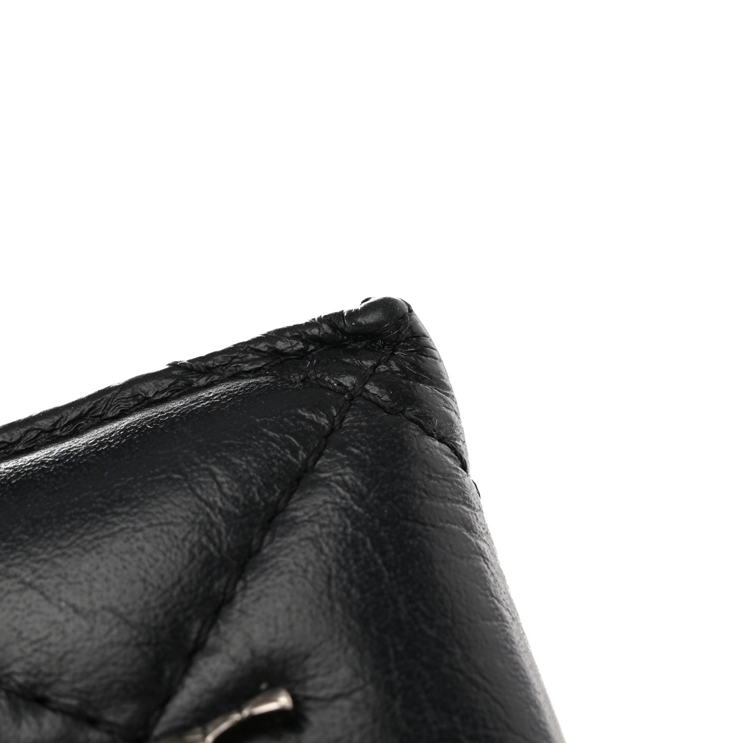 Chanel Aged Calfskin Quilted Lucky Charms Reissue Card Holder Black 17 of 17