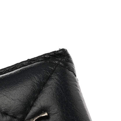 Chanel Aged Calfskin Quilted Lucky Charms Reissue Card Holder Black 17 of 17