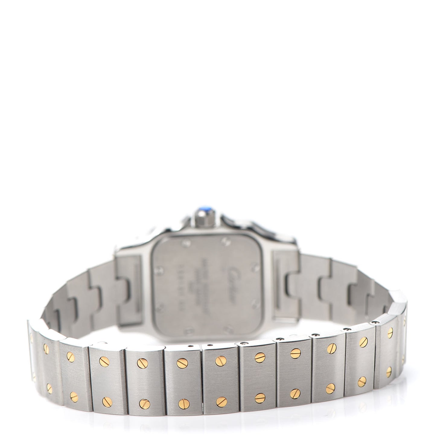 Stainless Steel 18K Yellow Gold 24mm Santos De Cartier Galbee Quartz Watch