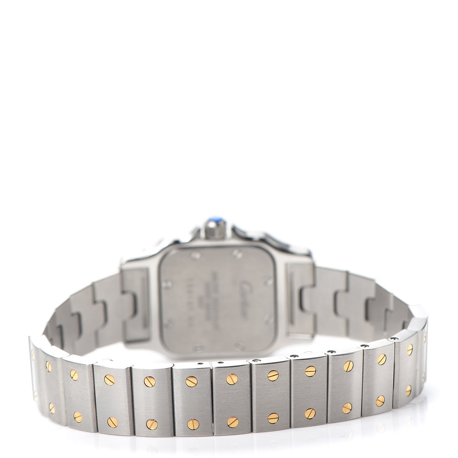 Cartier Stainless Steel 18K Yellow Gold 24mm Santos De Cartier Galbee Quartz Watch 3 of 7