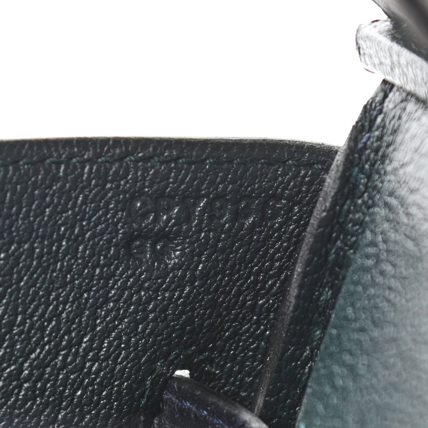 Togo Swift Officier Birkin 35 Bleu Nuit Vert Cypress