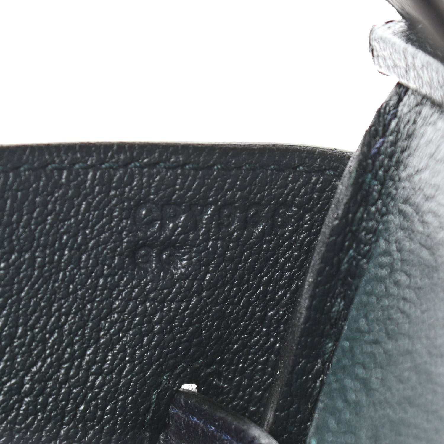 Hermes Togo Swift Officier Birkin 35 Bleu Nuit Vert Cypress 7 of 13