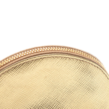 Prada Saffiano Metal Coin Purse Gold 8 of 10