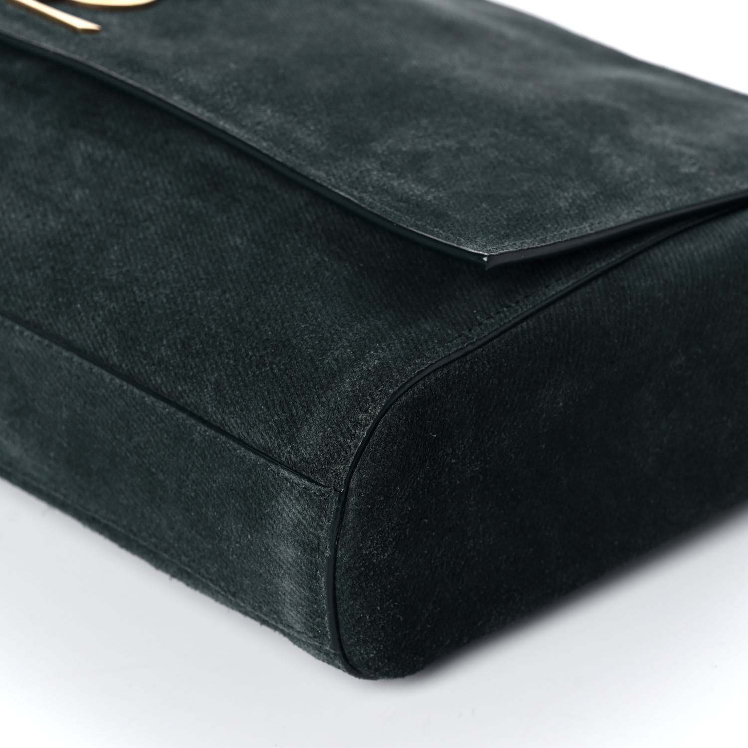 Saint Laurent Smooth Calfskin Suede Medium Reversible Monogram Kate Satchel Dark Forest 9 of 12