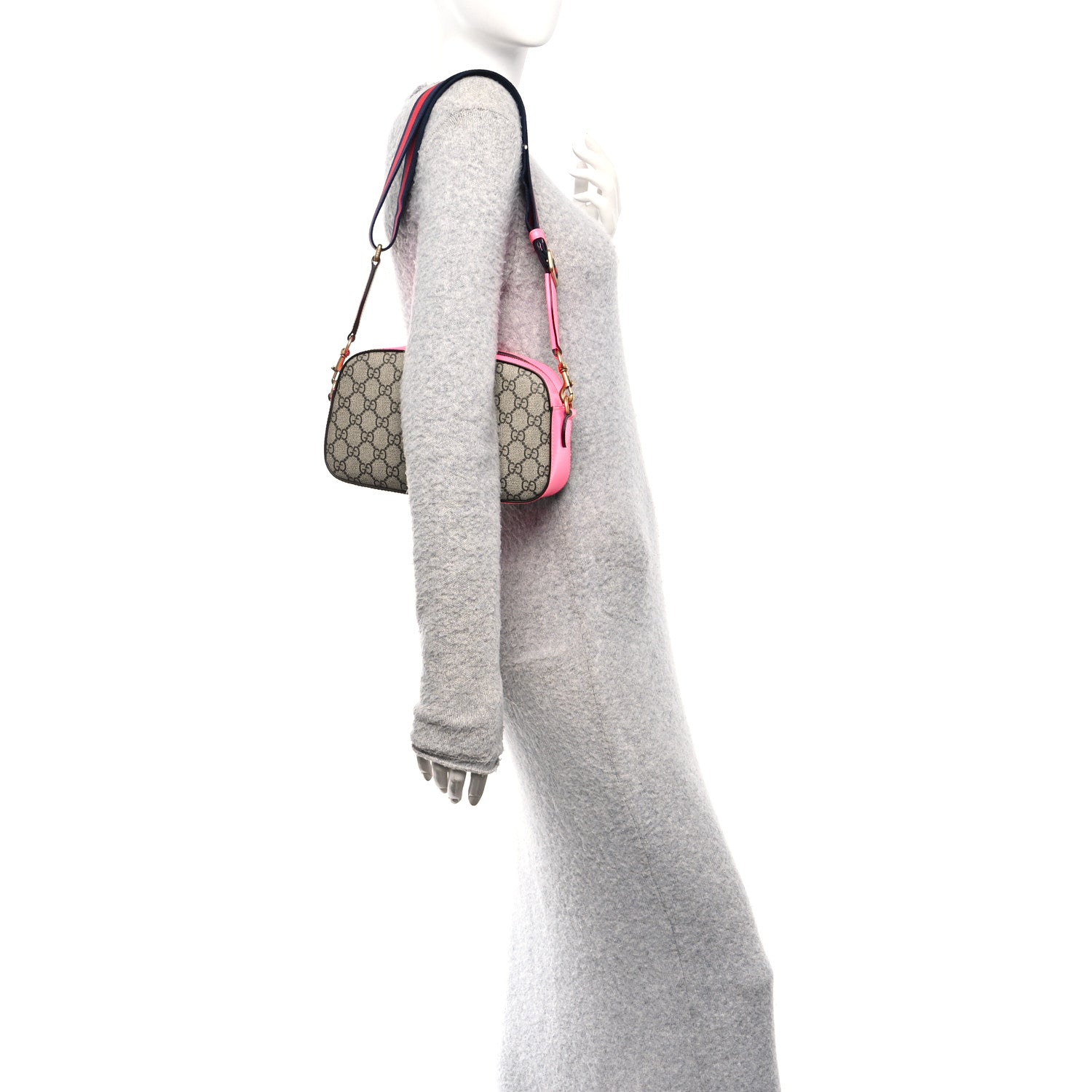 Gucci GG Supreme Monogram Textured Dollar Calfskin Web Ophidia