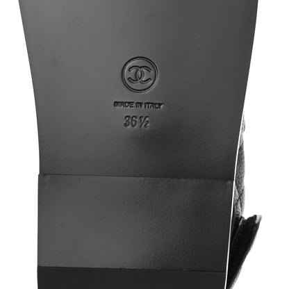 Chanel Grained Calfskin Velcro Dad Sandals 36.5 Black 6 of 9