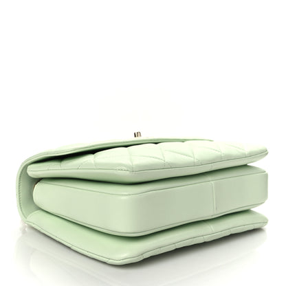 Chanel Lambskin Quilted Small Trendy CC Flap Dual Handle Bag Light Green 3 of 9