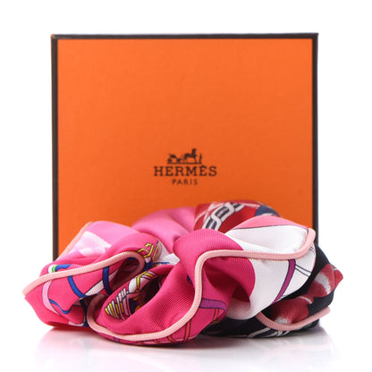 Hermes Silk Patchwork Claudia Scrunchie Multicolore 5 of 5