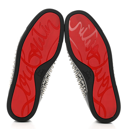 Christian Louboutin Calfskin Mens Vieira Night Spikes Sneakers 43.5 Black 6 of 10
