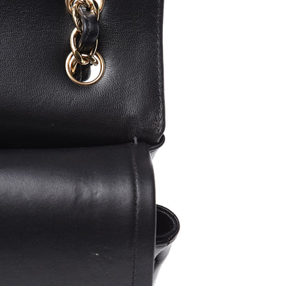 Chanel Lambskin Chevron Quilted Jumbo Double Flap Black 12 of 16