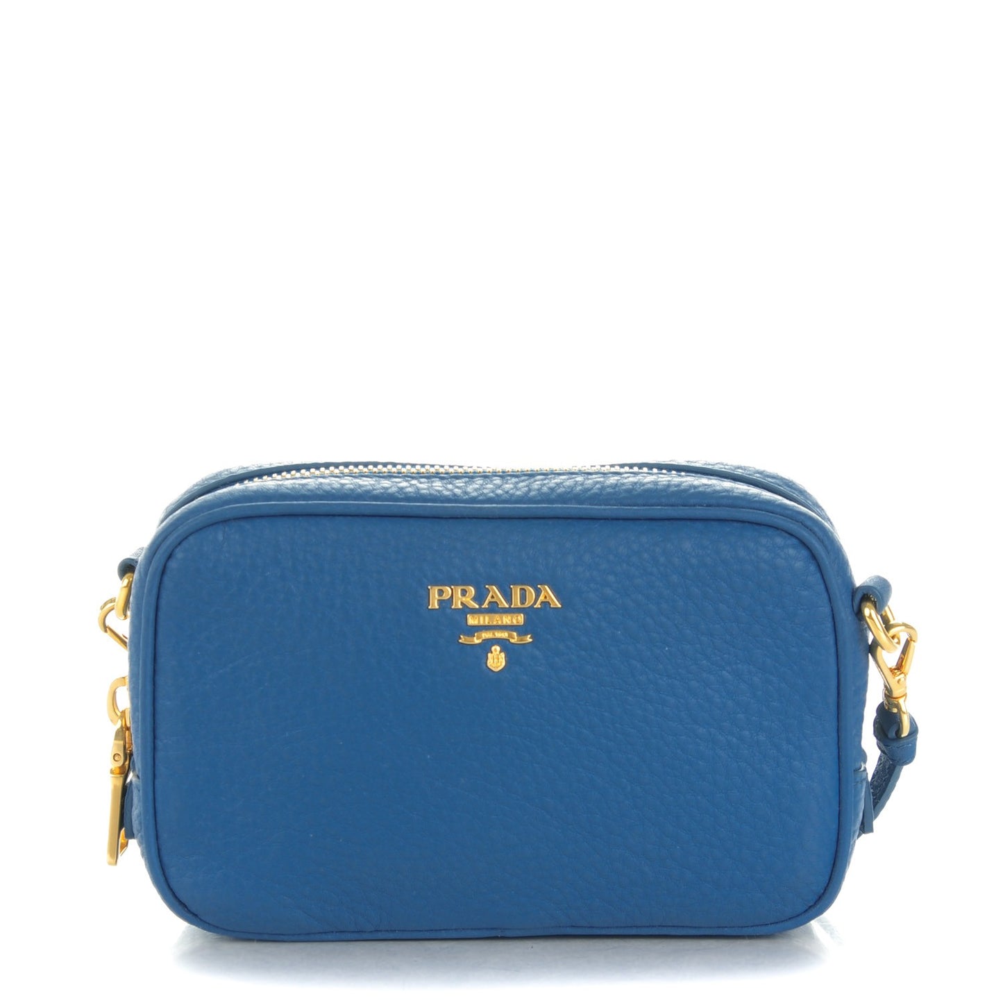 Vitello Daino Mini Camera Crossbody Cobalto