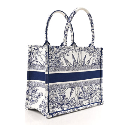 Christian Dior Canvas Embroidered Medium Reve d'Infini Book Tote Blue 2 of 10