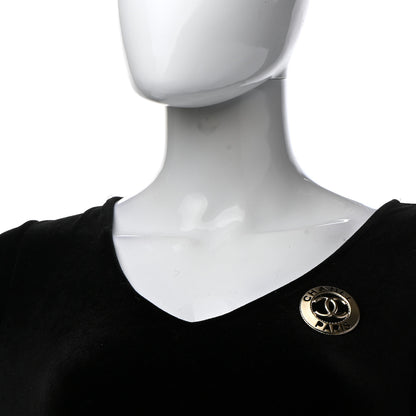Chanel Metal CC Paris Brooch Light Gold 2 of 6