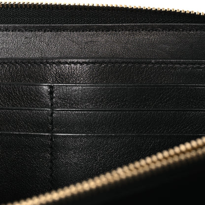 Burberry Calfskin Haymarket Check Elmore Zip Around Wallet Black 12 of 14