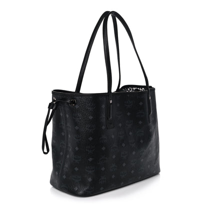 MCM Visetos Medium Liz Reversible Shopper Tote Black 3 of 14