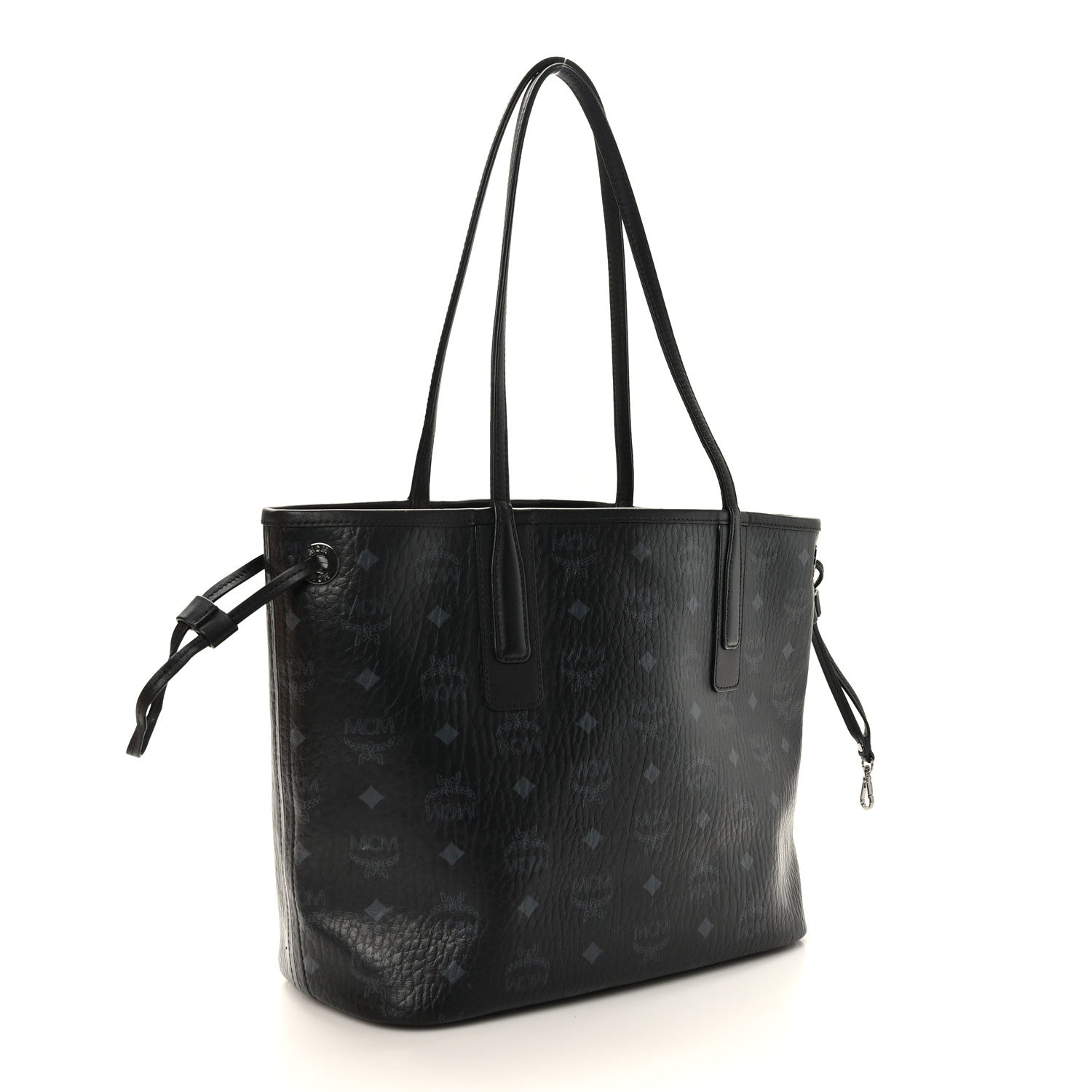 MCM Visetos Nappa Canvas Medium Reversible Shopper Tote Black 4 of 15