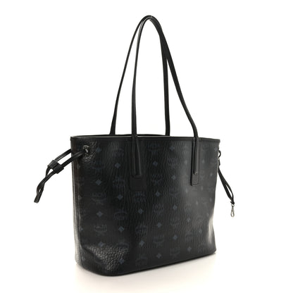 MCM Visetos Nappa Canvas Medium Reversible Shopper Tote Black 4 of 15